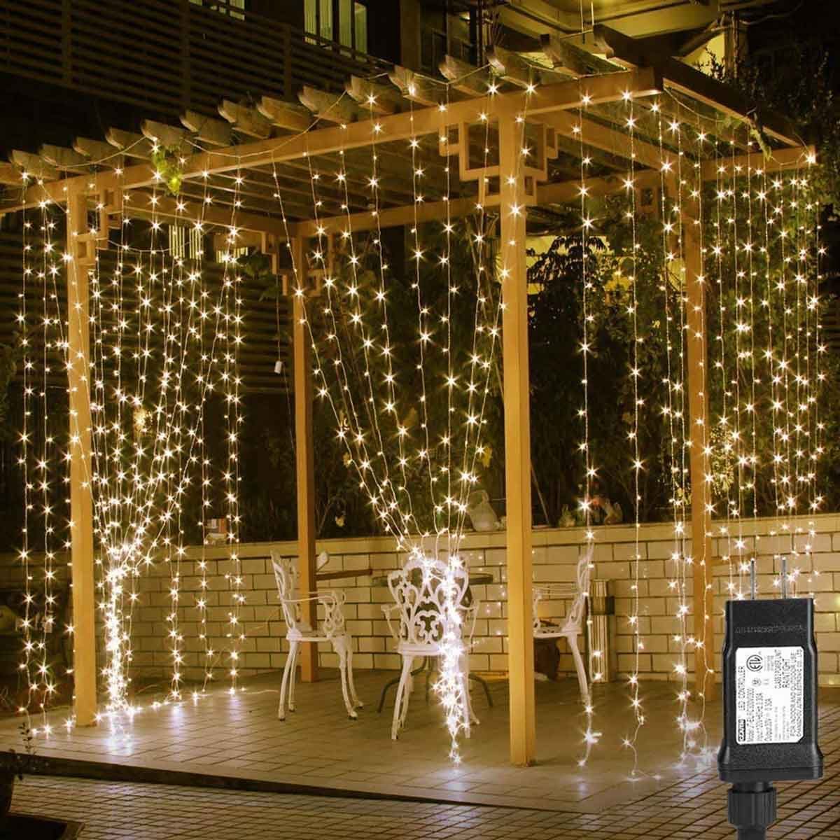 Pergola Curtain Lights