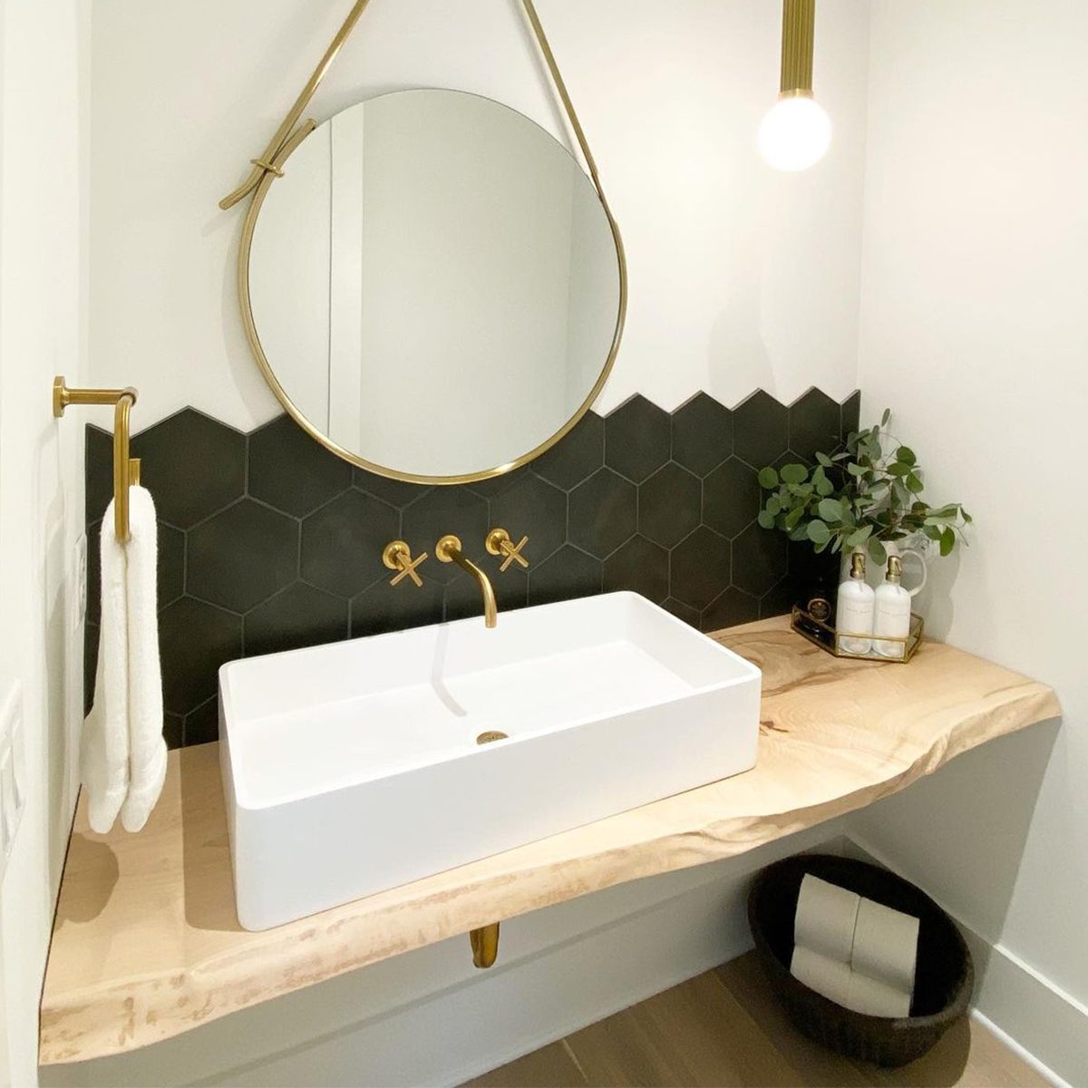 Floating Vanity in half bathroom