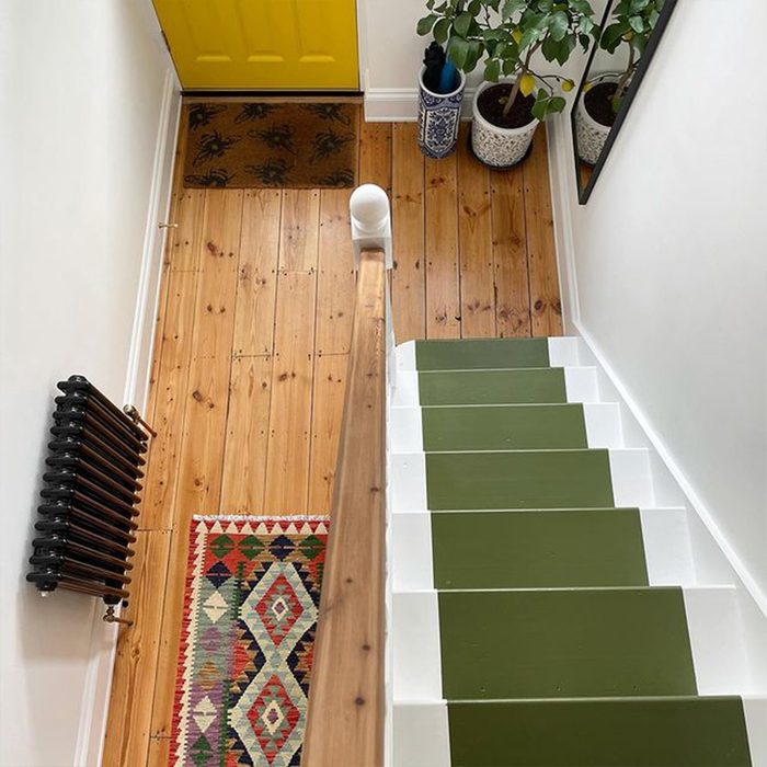Green Painted Stair Runner