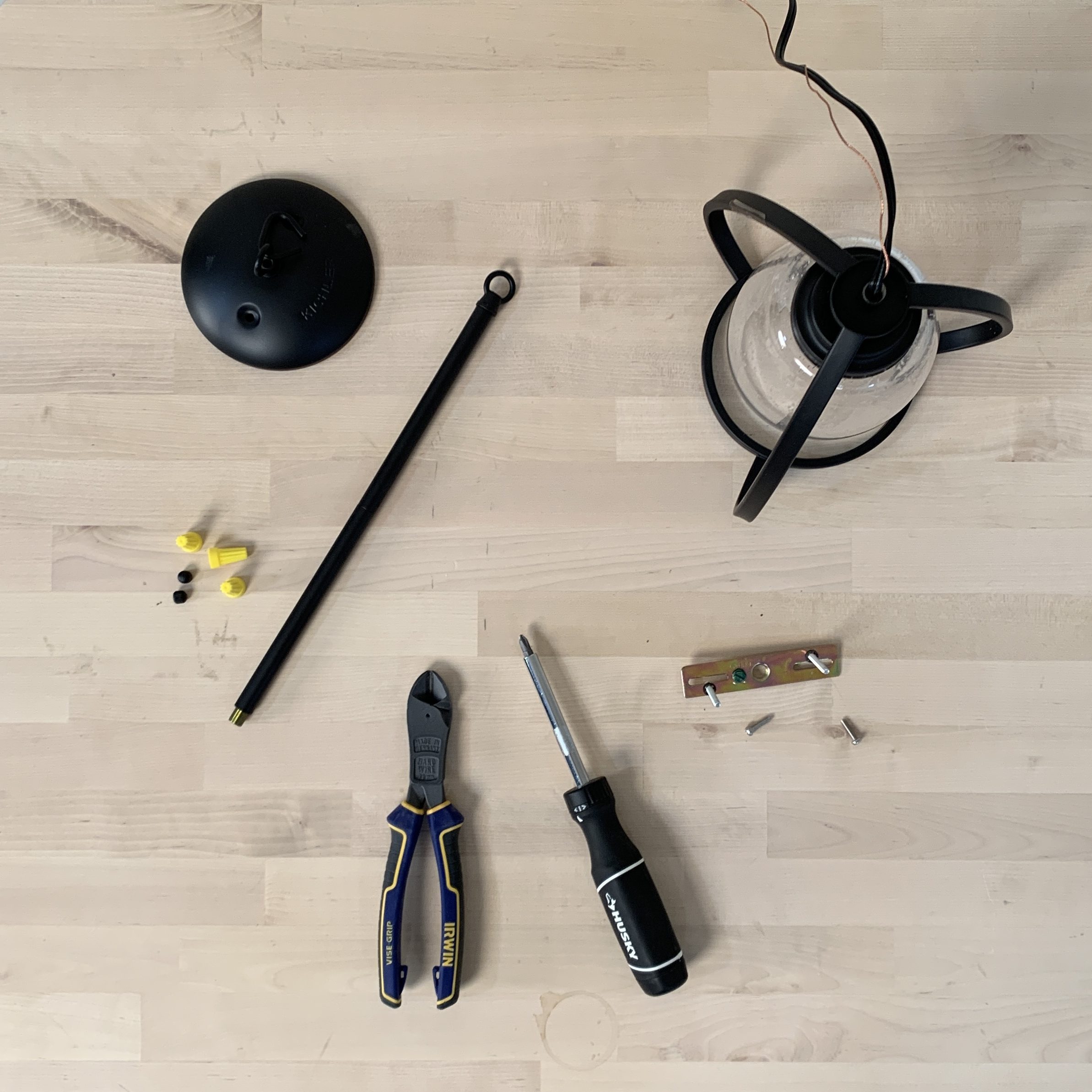 pendant light hanging materials