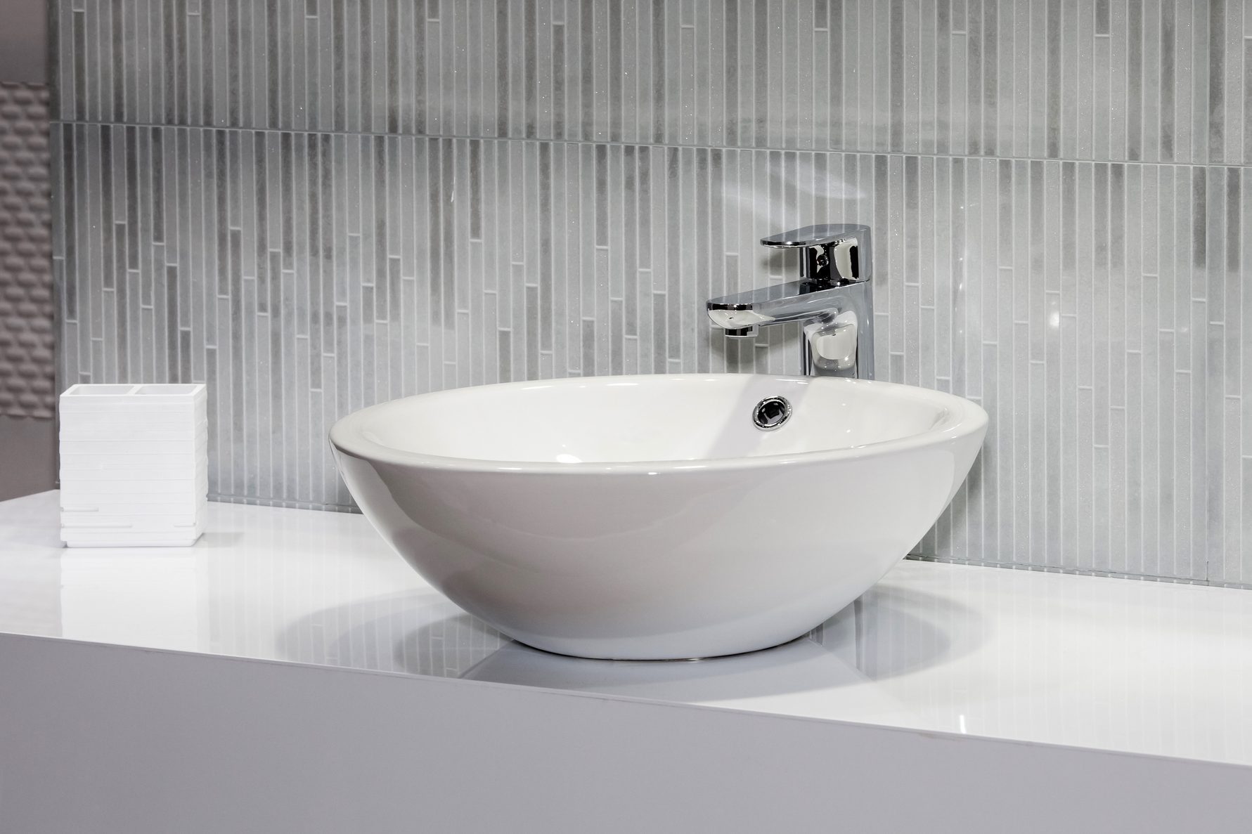 Modern white sink
