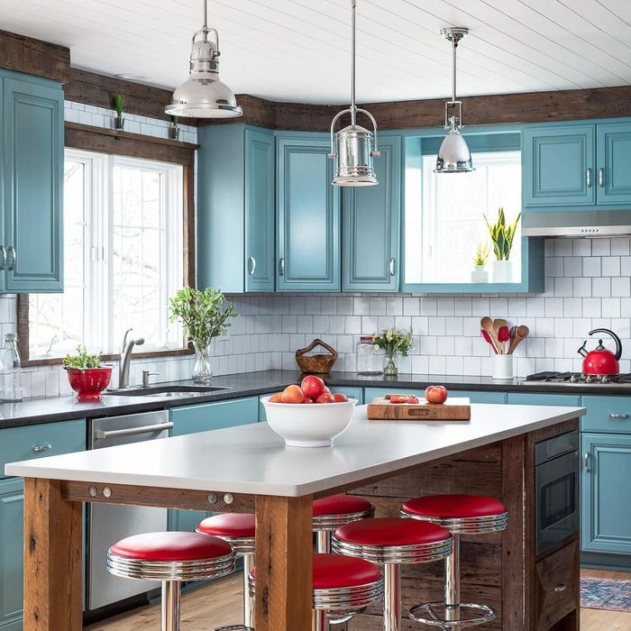 Reclaimed Wood Crown Molding in a kitchen