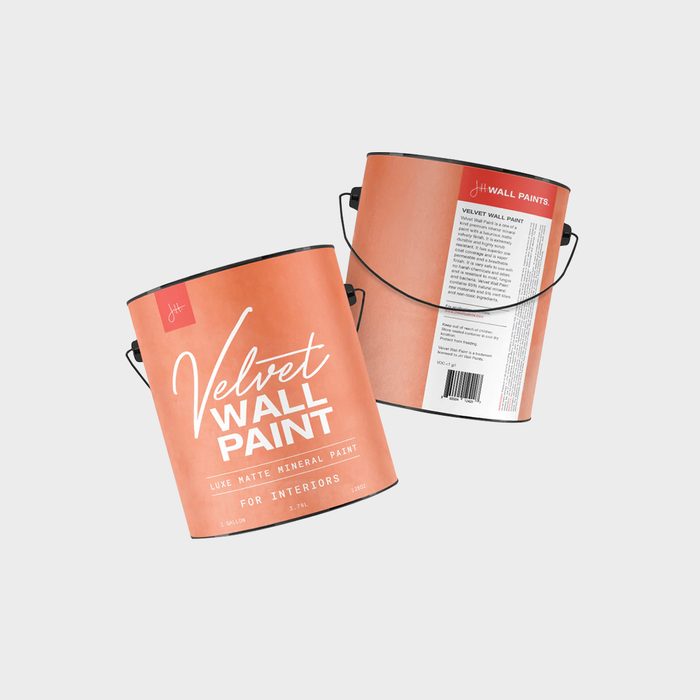 Two paint cans labeled 