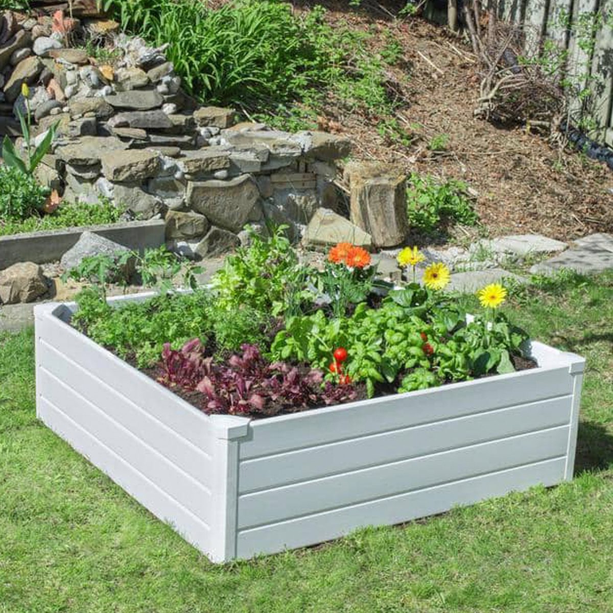 Nuvue Deluxe Raised Pvc Garden Bed Ecomm Homedepot.com