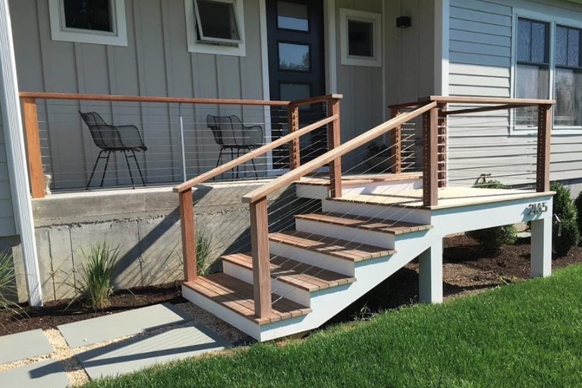 Cable Porch Railing Idea Courtesy @devline Rail Via Instagram