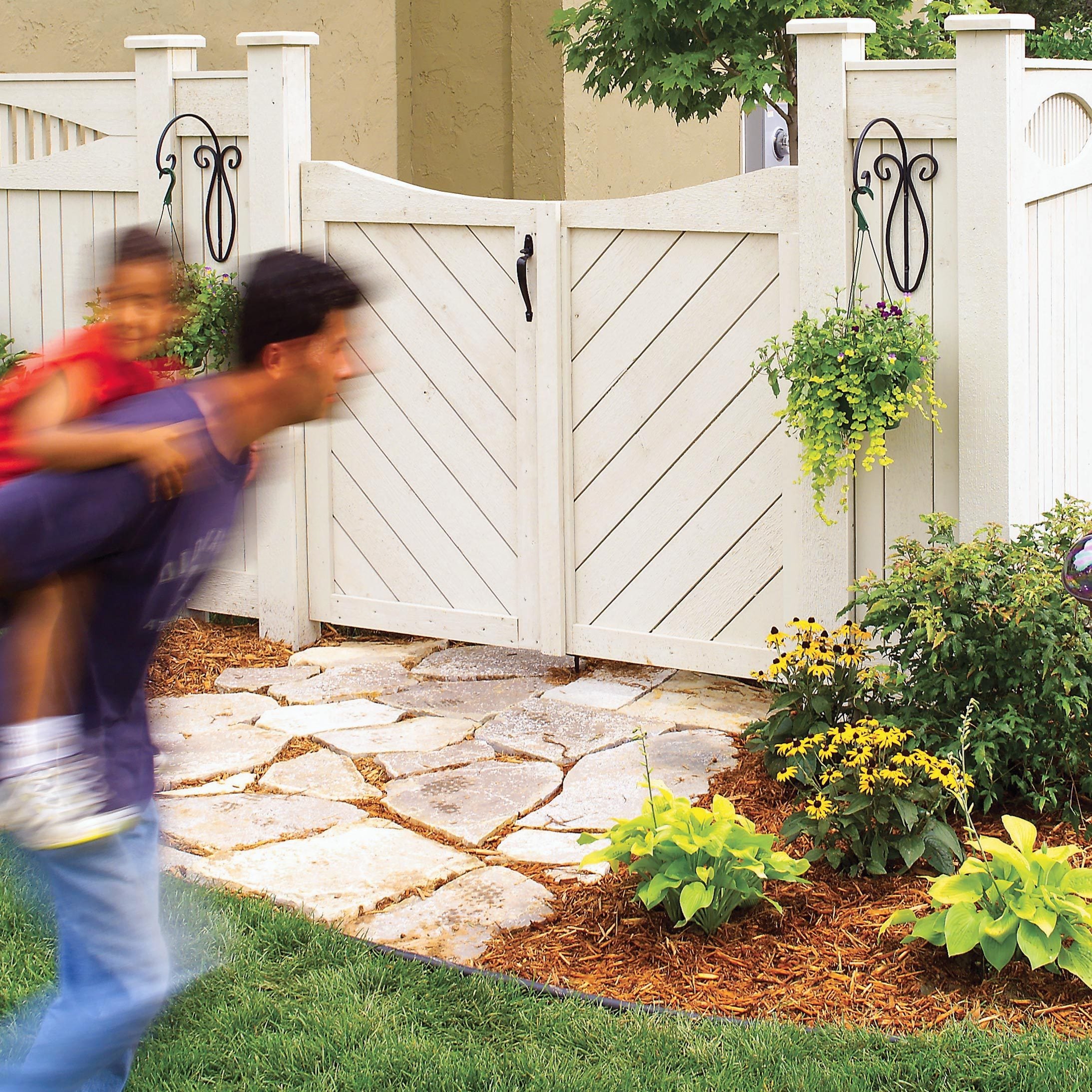 Diy Fence Gate in a backyard
