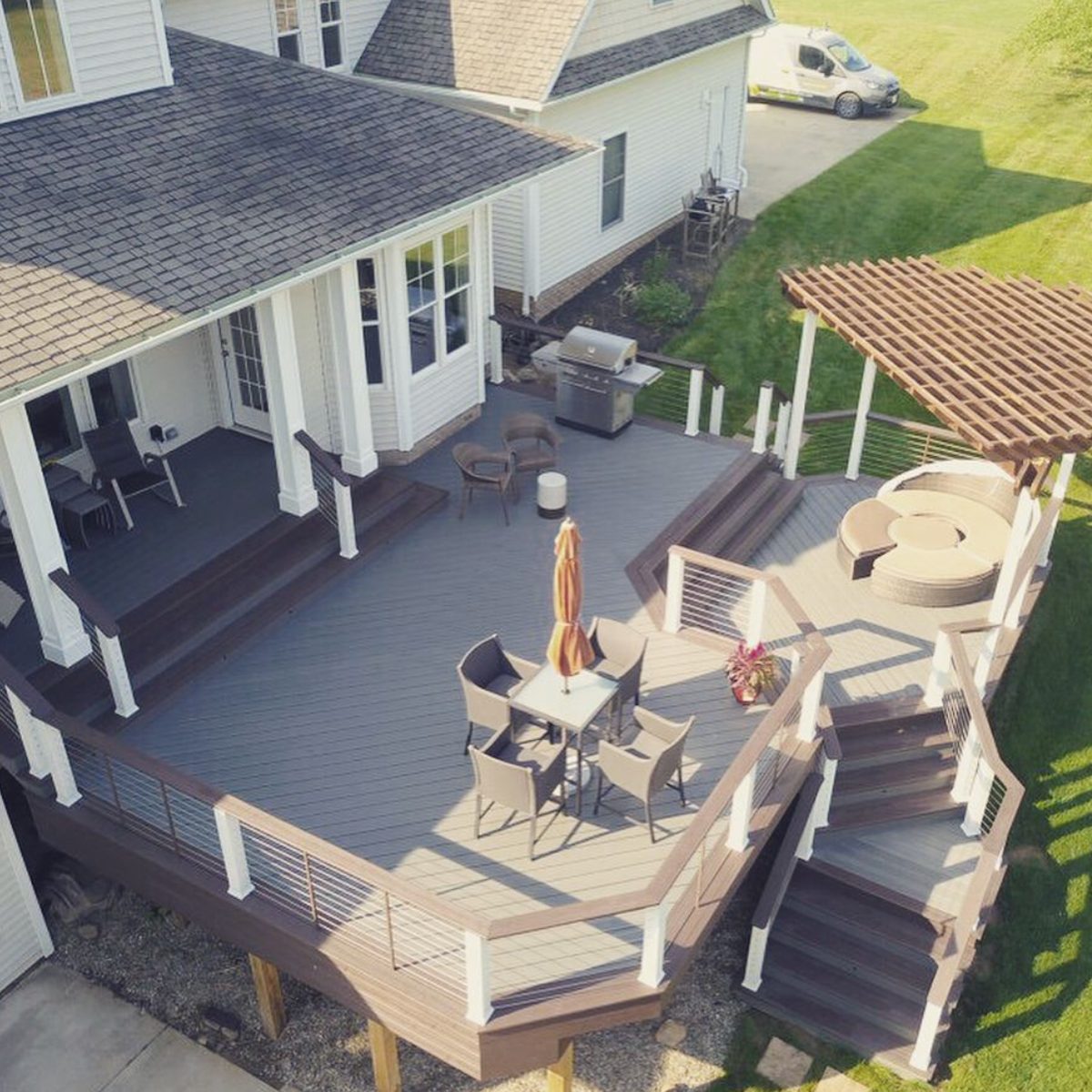 Three Level Deck Courtesy @woodlanddeck Via Instagram