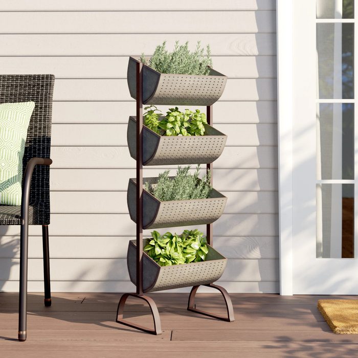 Gracie Oaks Chira Tiered 4 Piece Metal Vertical Garden Ecomm Via Wayfair.com