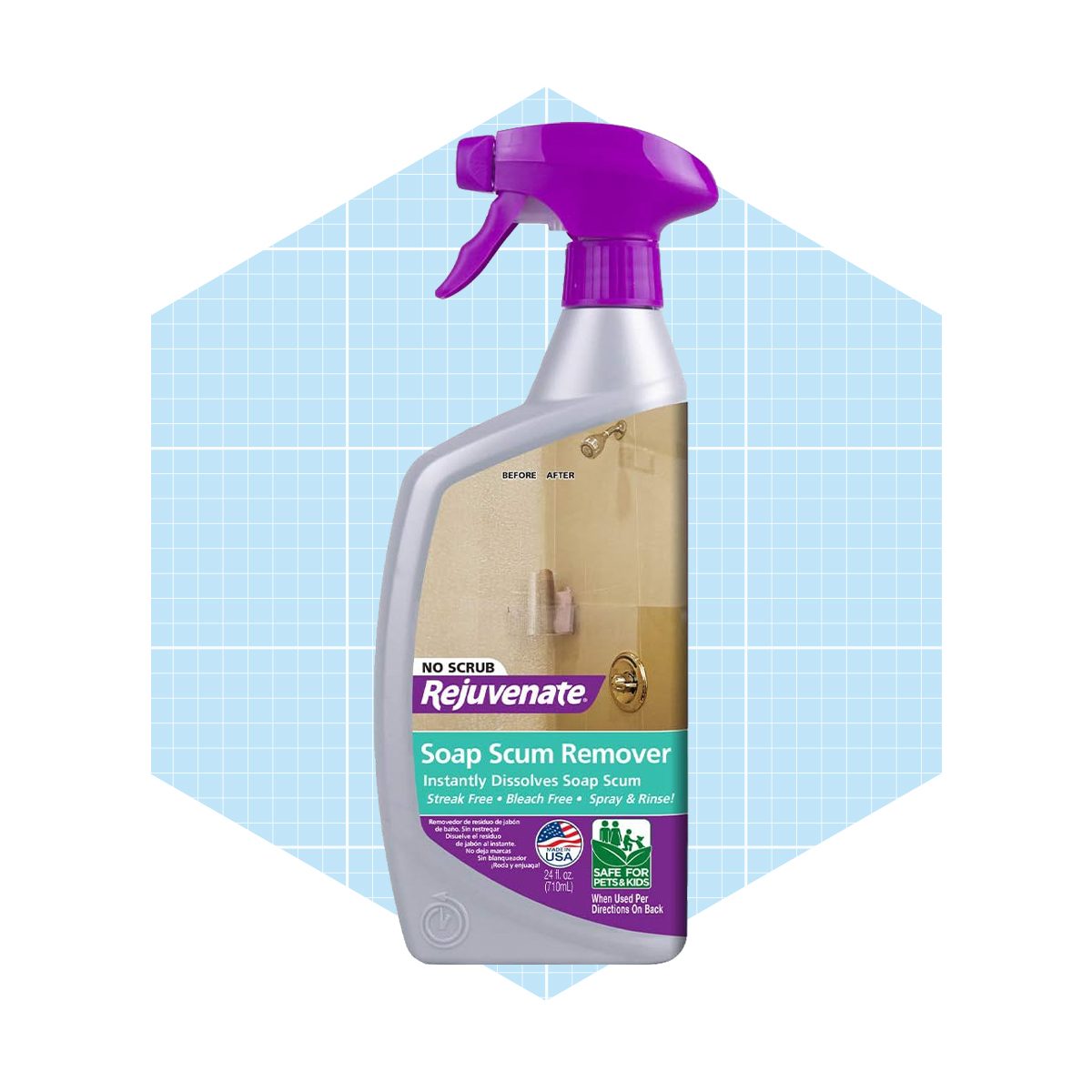 Rejuvenate Scrub Free Soap Scum Remover Shower Glass Door Cleaner Works On Ceramic Tile Ecomm Amazon.com