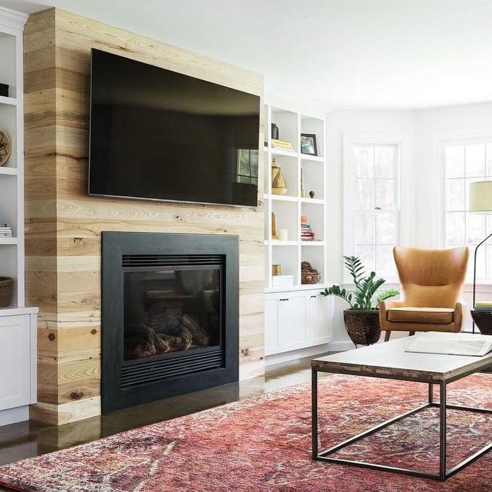 Reclaimed Wood TV Wall