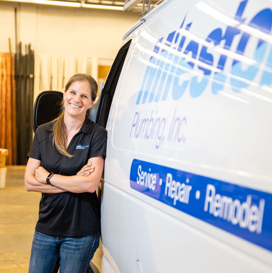 portrait of courtesy Jessie Cannizzaro and her work van