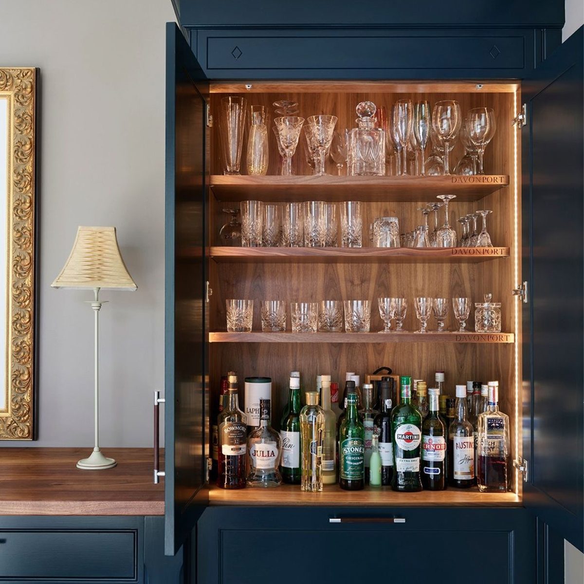 Home Bar Cabinet Courtesy @davonport Interiors Via Instagram