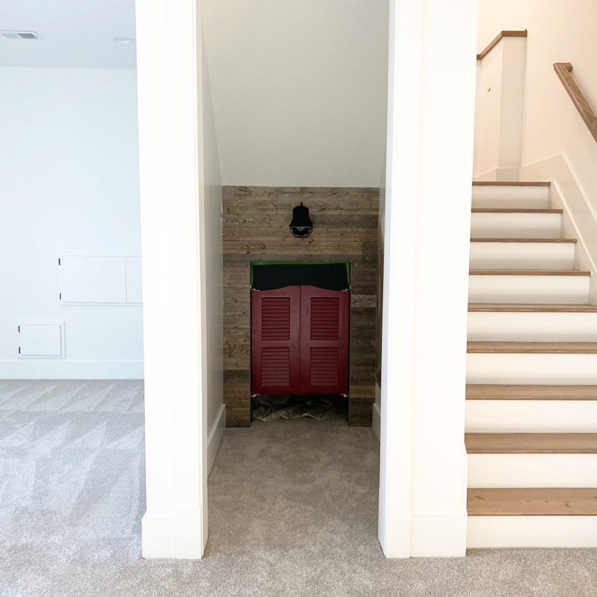 Under Stairs Playhouse Via @blacksuburbanfarmhouse Instagram