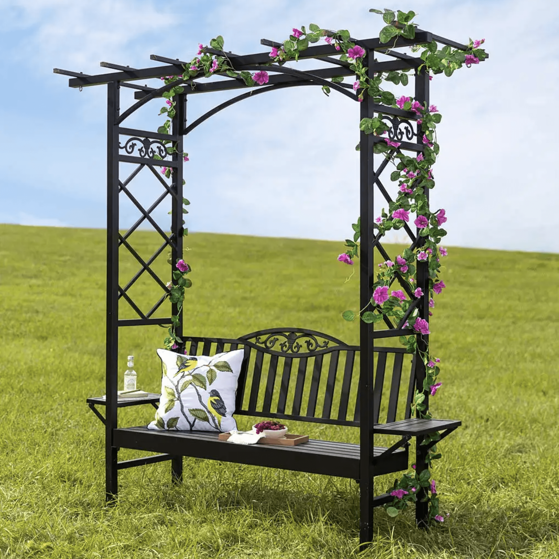 Cast Aluminum Garden Bench Ecomm Via Windandweather