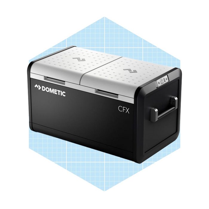 A portable cooler, marked 