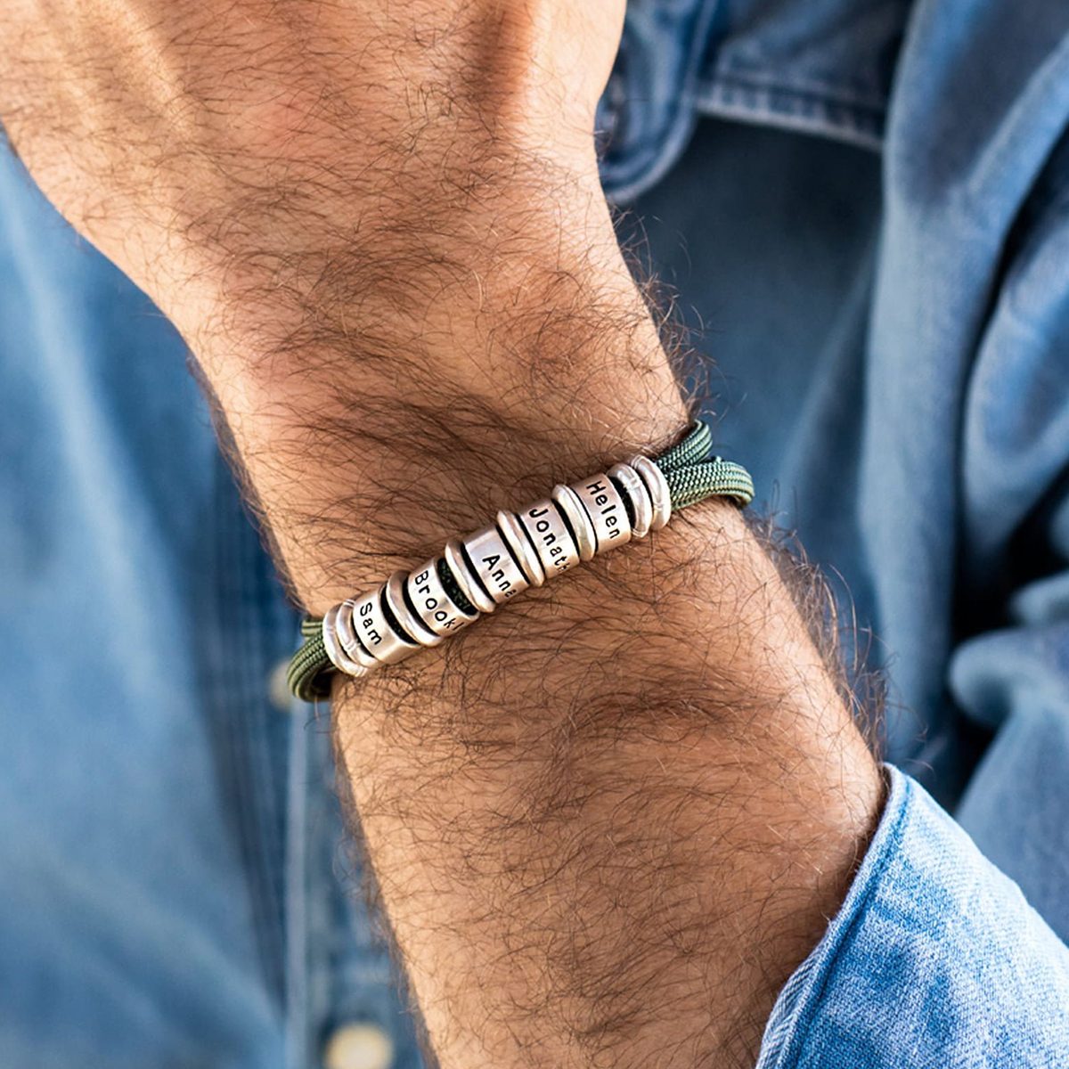 Engraved Cord Bracelet