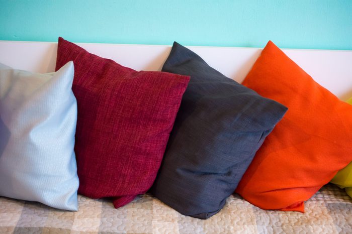 pillows in multiple different colors that don