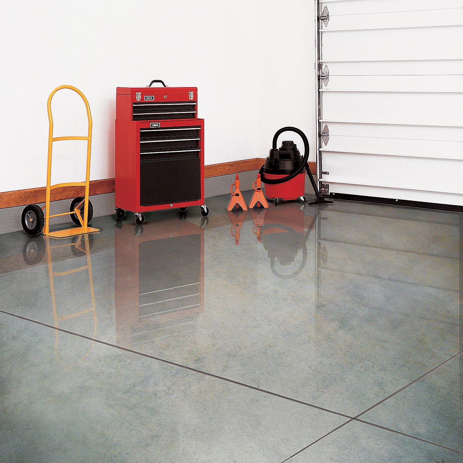 garage with Concrete Sealer