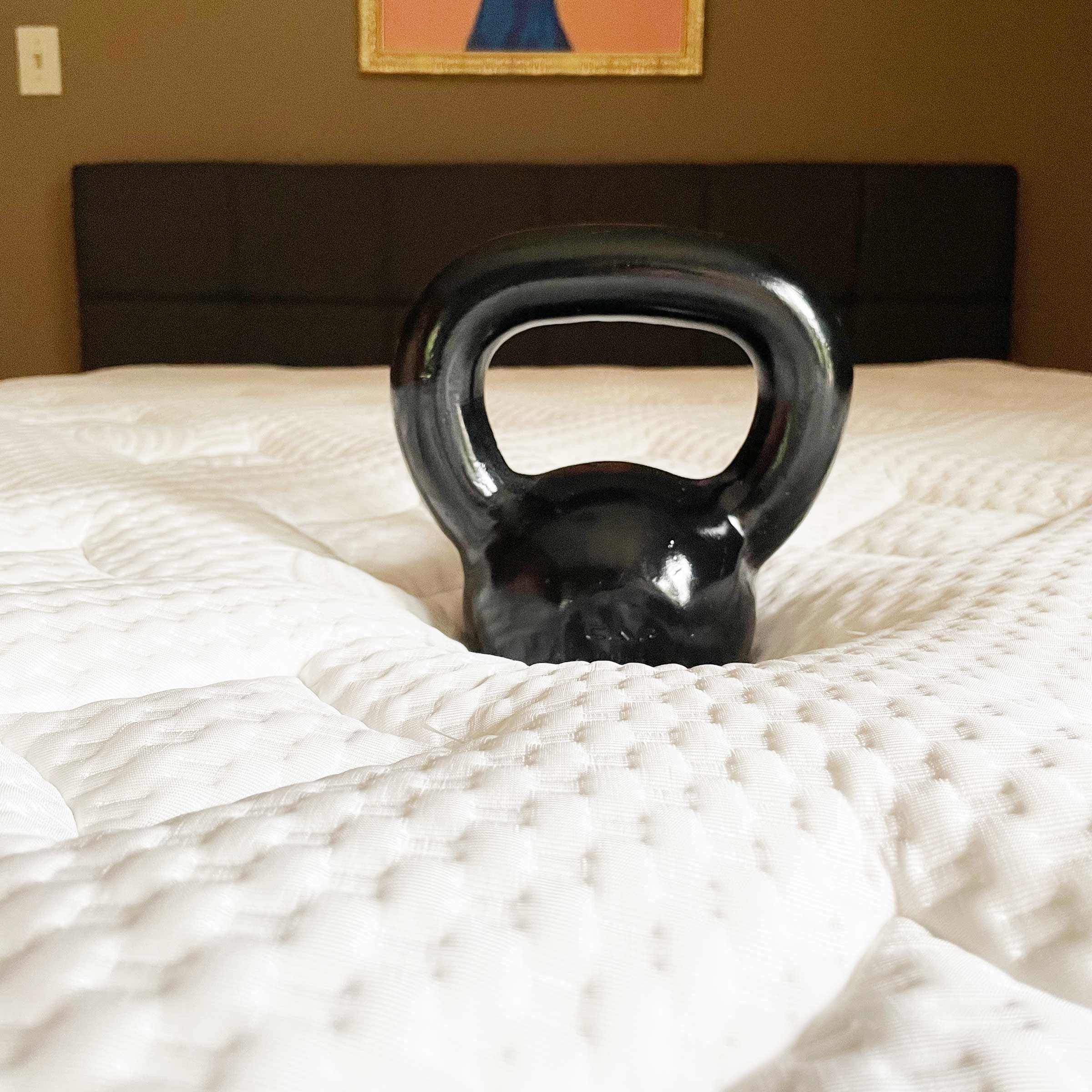 Kettlebell on mattress