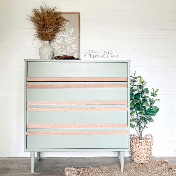 Painted Dresser Ideas Sage Green And Natural Wood
