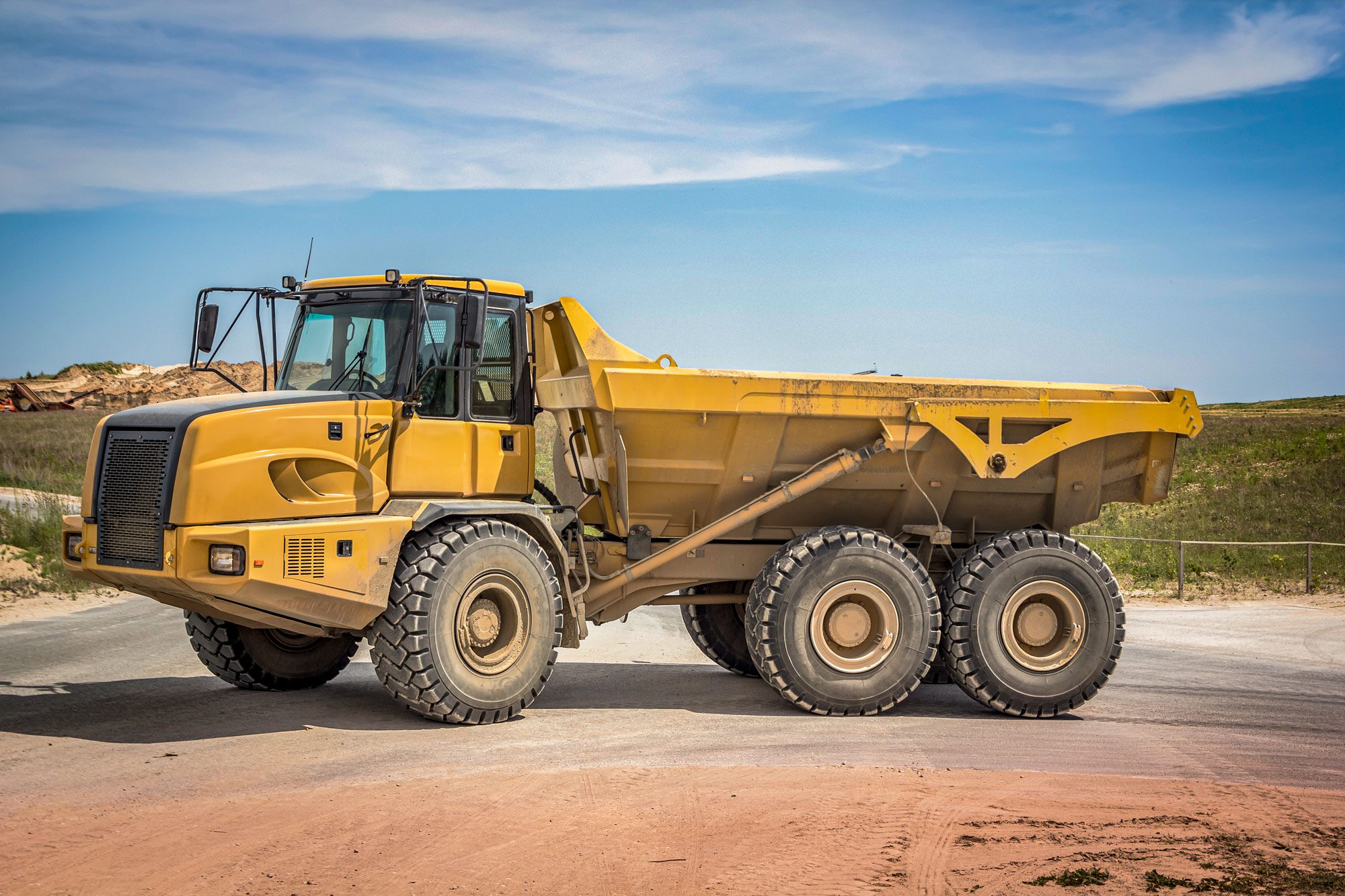 Large Yellow Dump Truck