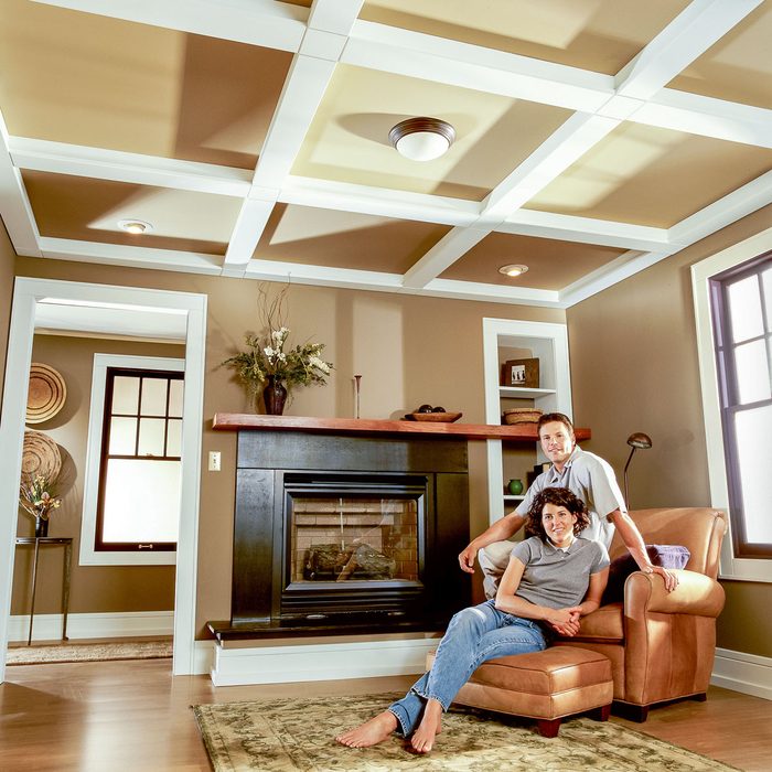 DIY Friendly Coffered Ceiling