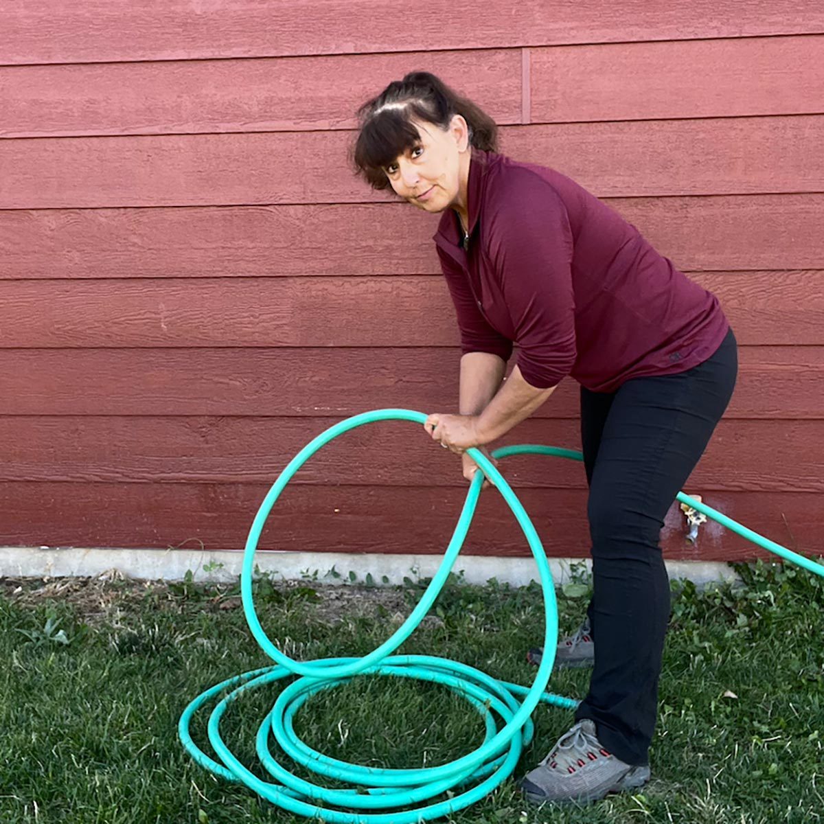 Flipping the garden hose