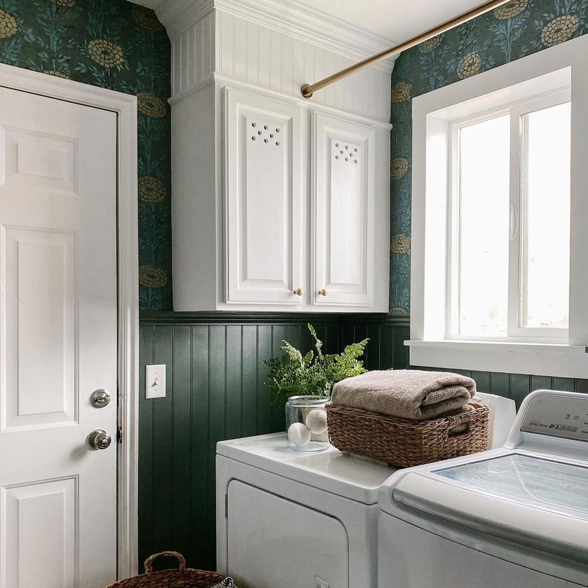 Drying Rod in Laundry Room