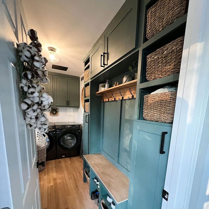 Narrow Mudroom Laundry Room