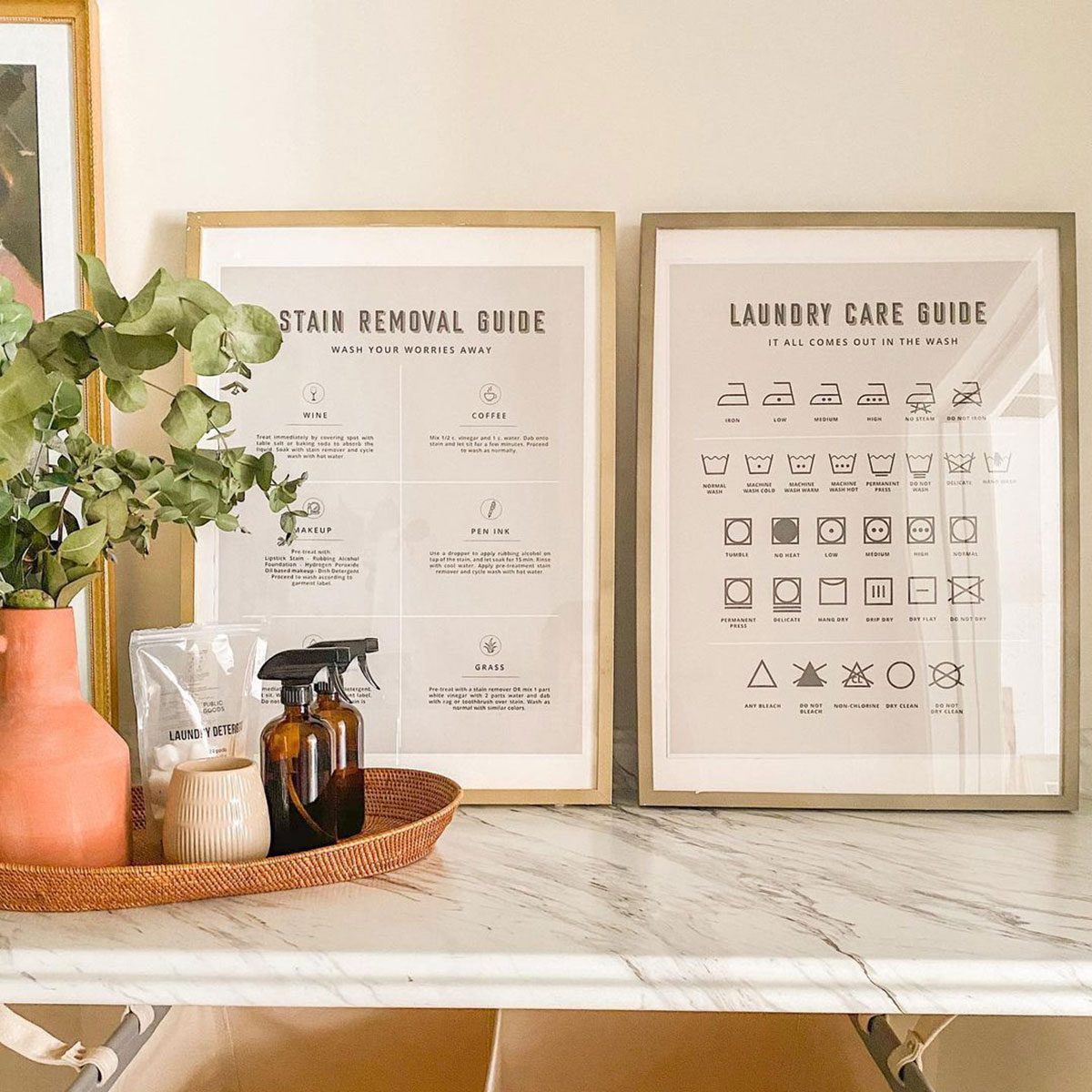 Stain Guide Art in a Laundry Room