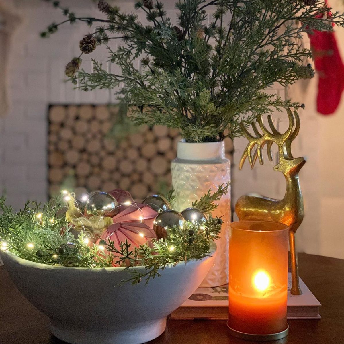 Bowl Of Ornaments Mydreamcolonial Farmhouse Ss Edit