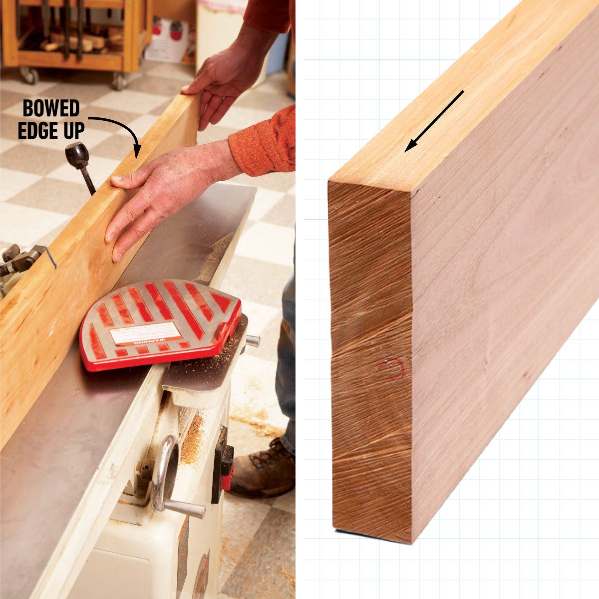  Flatten One Edge of Rough Lumber