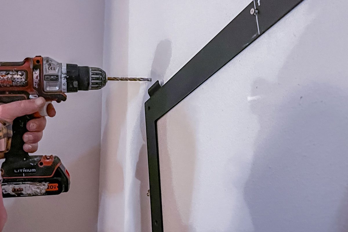 Drilling frame for Sylvox Bathroom Tv Mirror