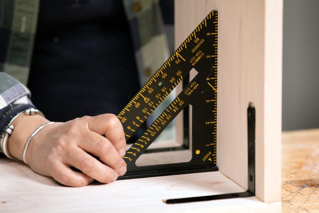 How To Build A Bathroom Vanity Install “L” brackets