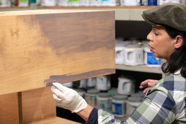 How To Build A Bathroom Vanity Stain wood