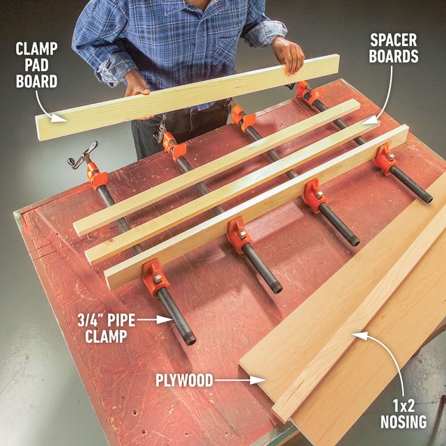 How To Install Edging For Plywood Set Up The Clamps