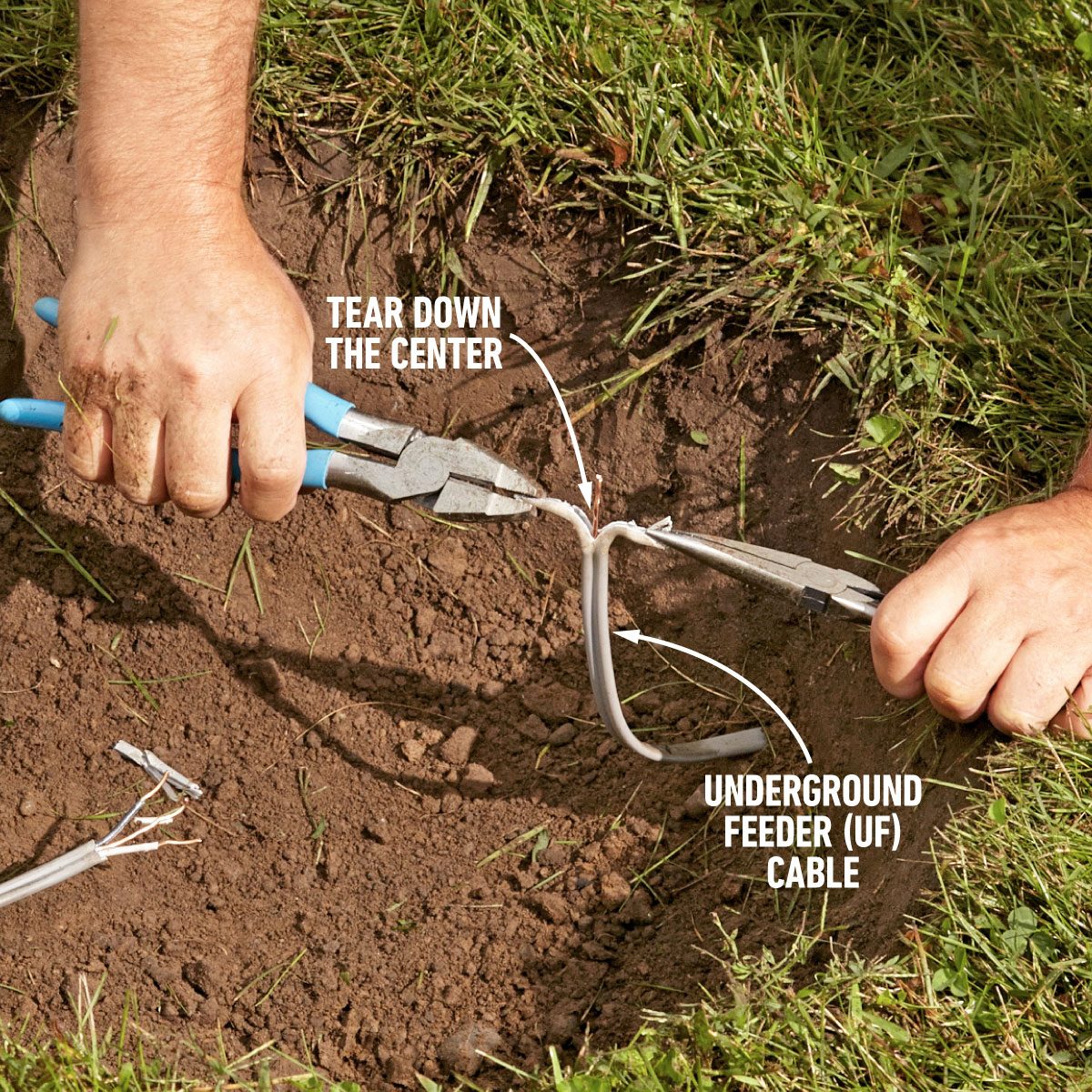 How To Splice Underground Wire Twist And Pull To Separate
