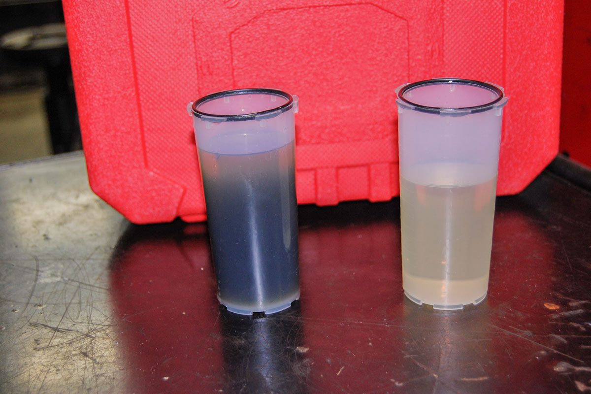 New Brake Fluid Vs Contaminated Brake Fluid
