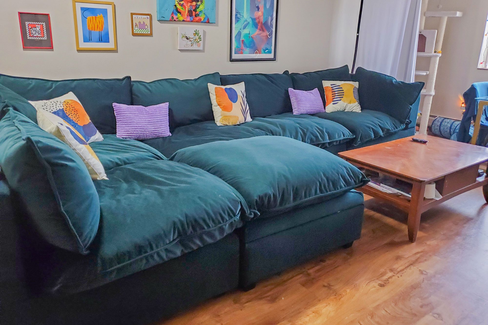 This Jewel-Toned Albany Park Kova Sectional is ZZZ-Worthy