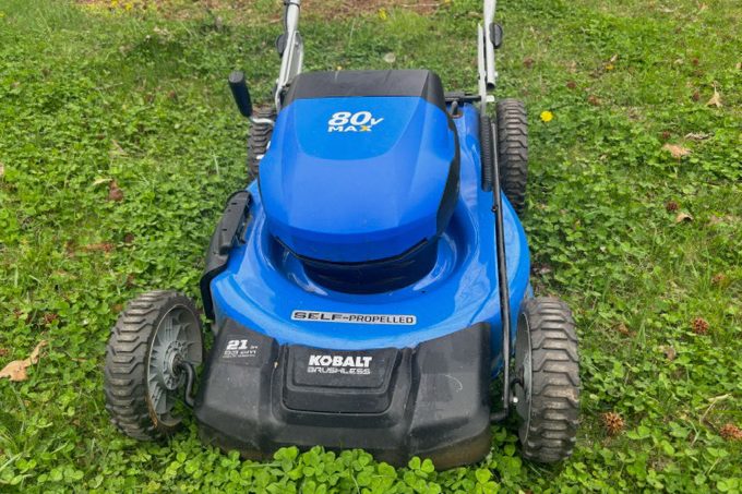 Front side of the Kolbalt Electric Mower