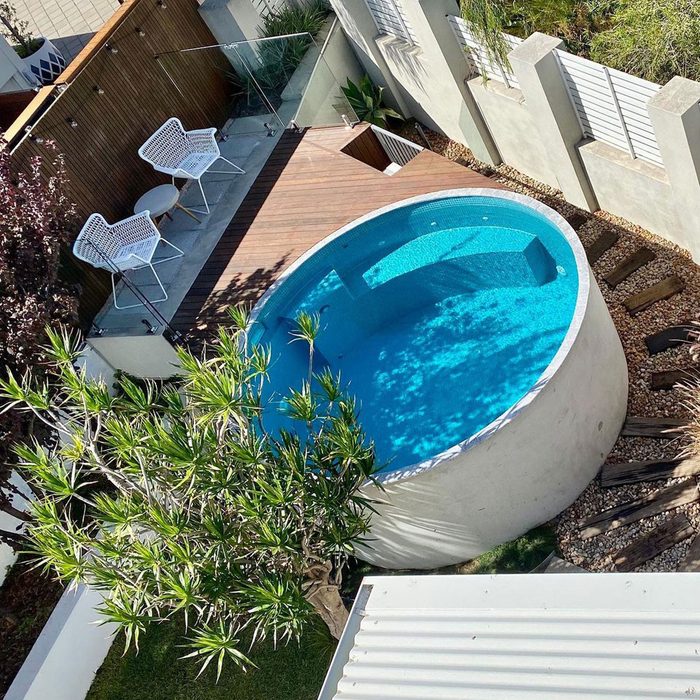 Corner Above Ground Pool Deck