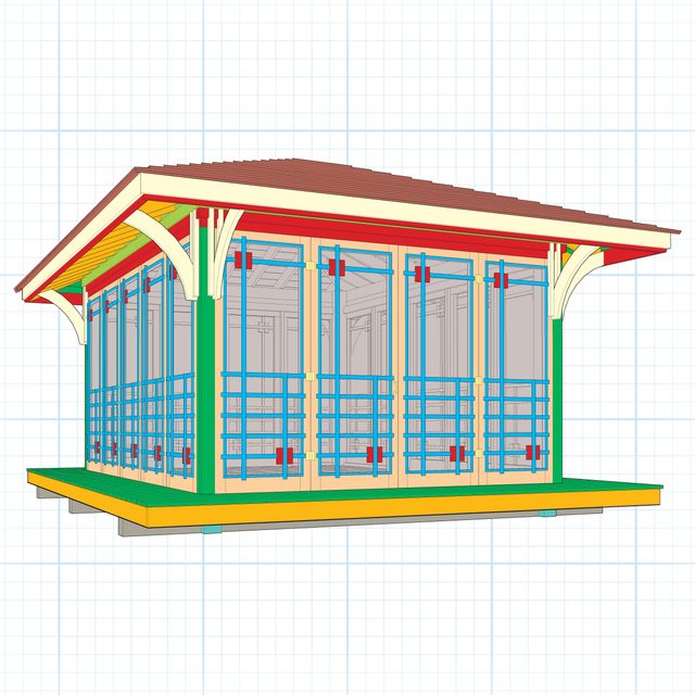 Completed View Diy Cedar Screen House