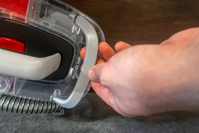 Opening tank of Hoover Clean Slate