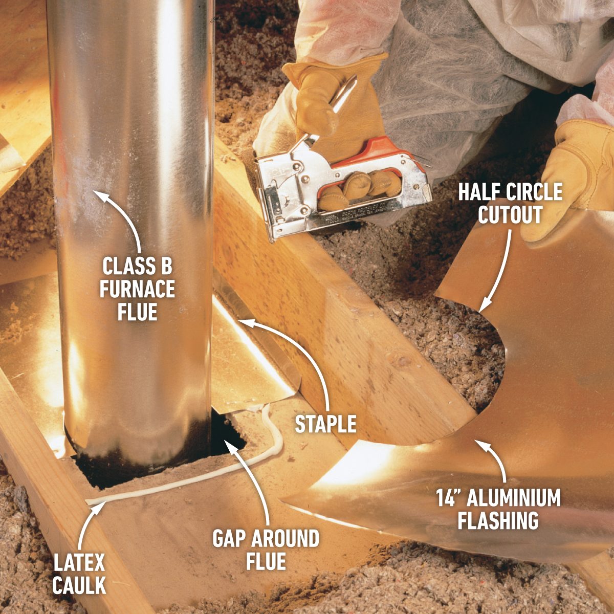 Fit Flashing Around The Flue 