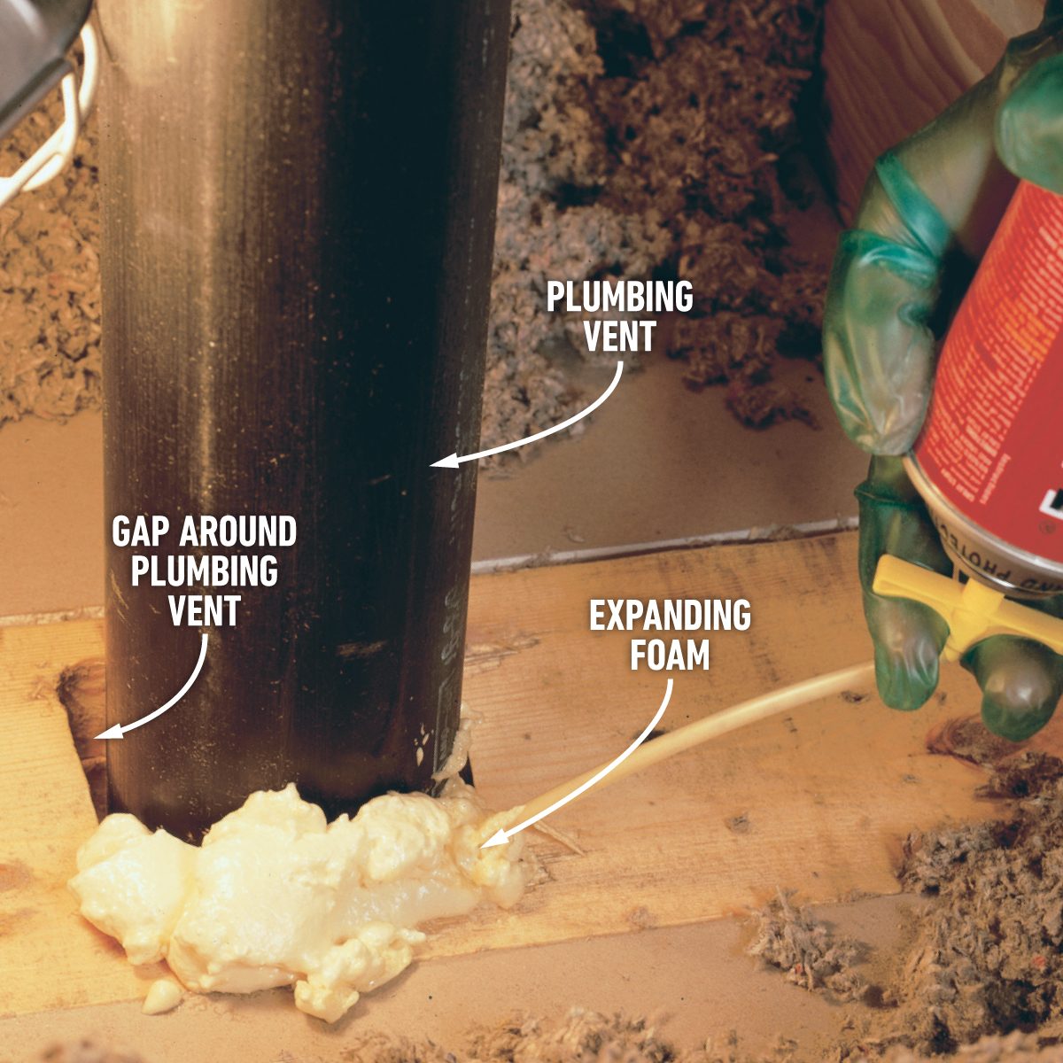 Use Foam Around Pipes 