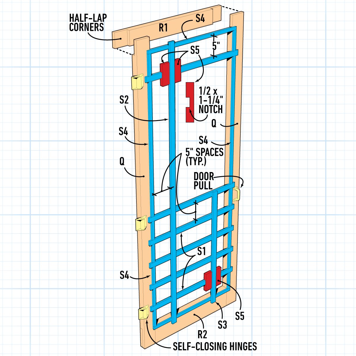 Screenhouse Door Cedar Screen House