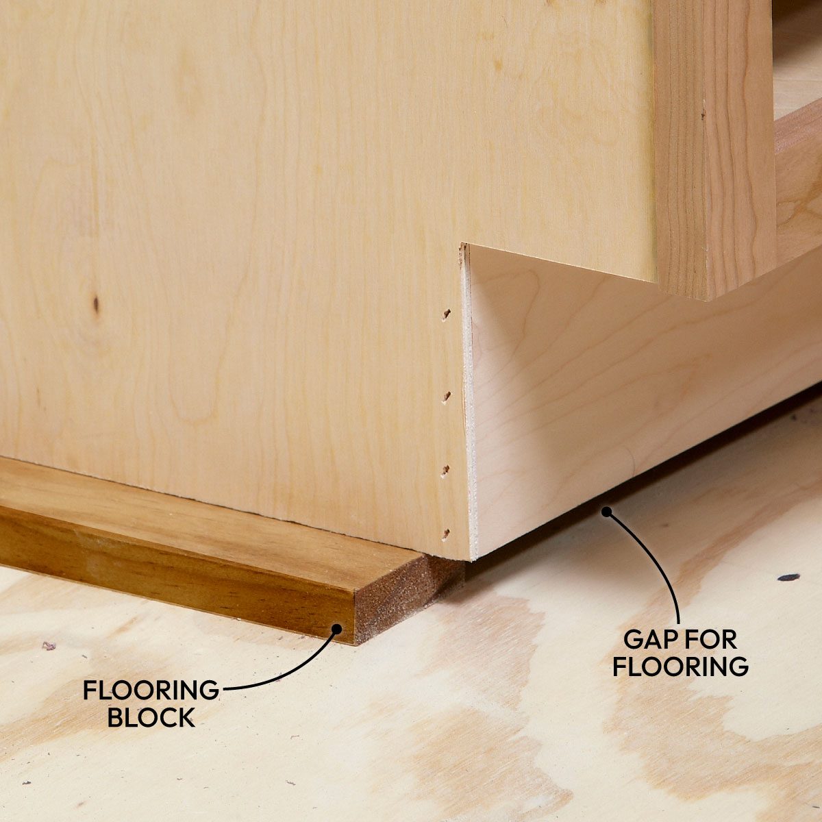 Raise The Cabinets For Flooring