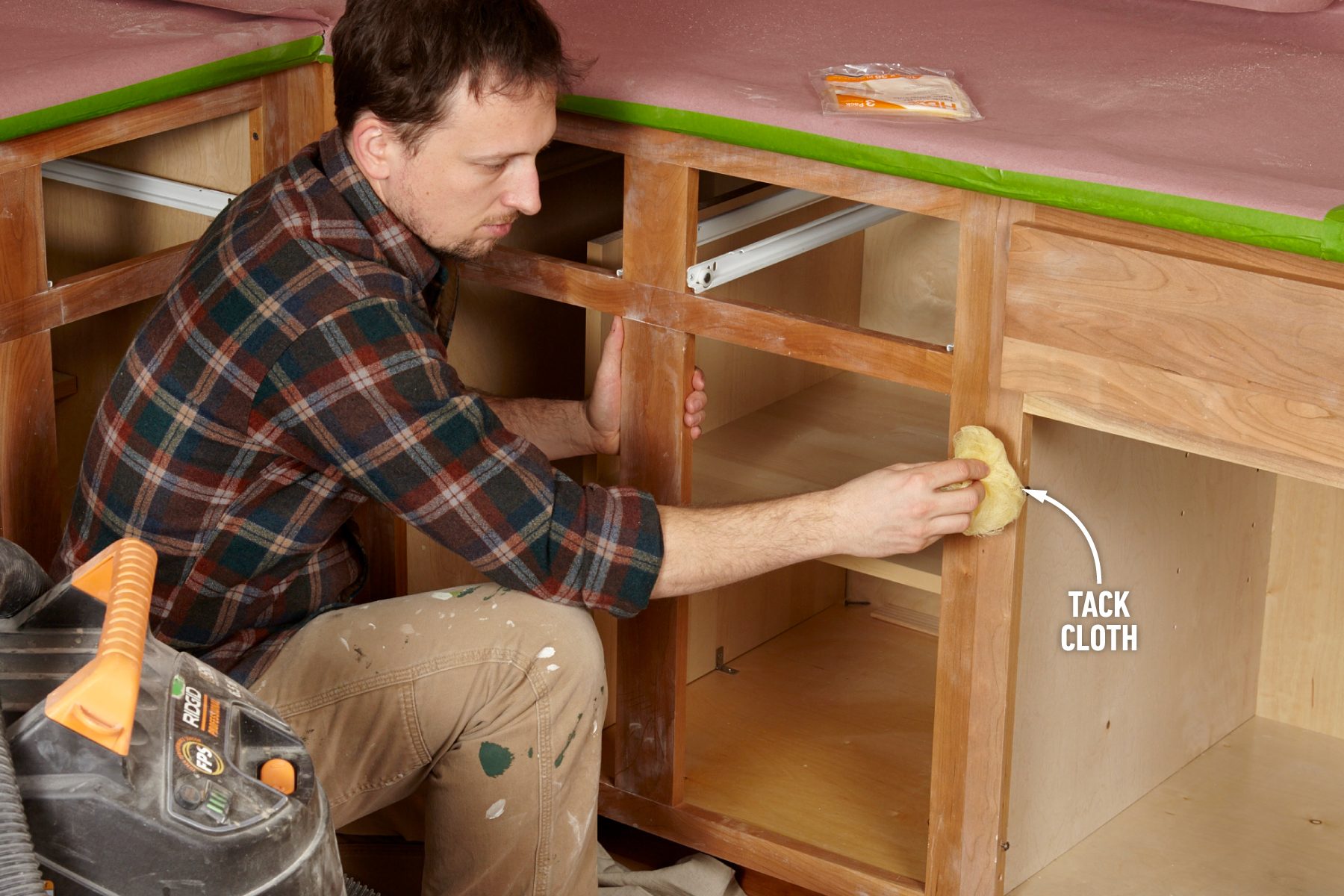 Vacuum Then Use A Tack Cloth