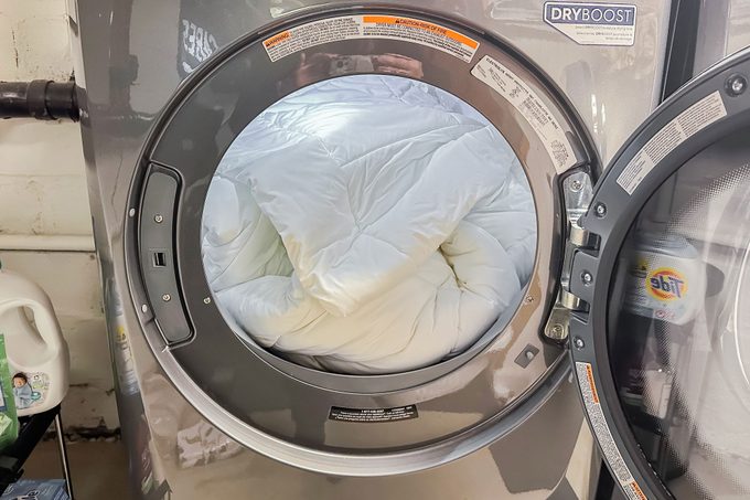 Electrolux Washer And Dryer comforter on dryer