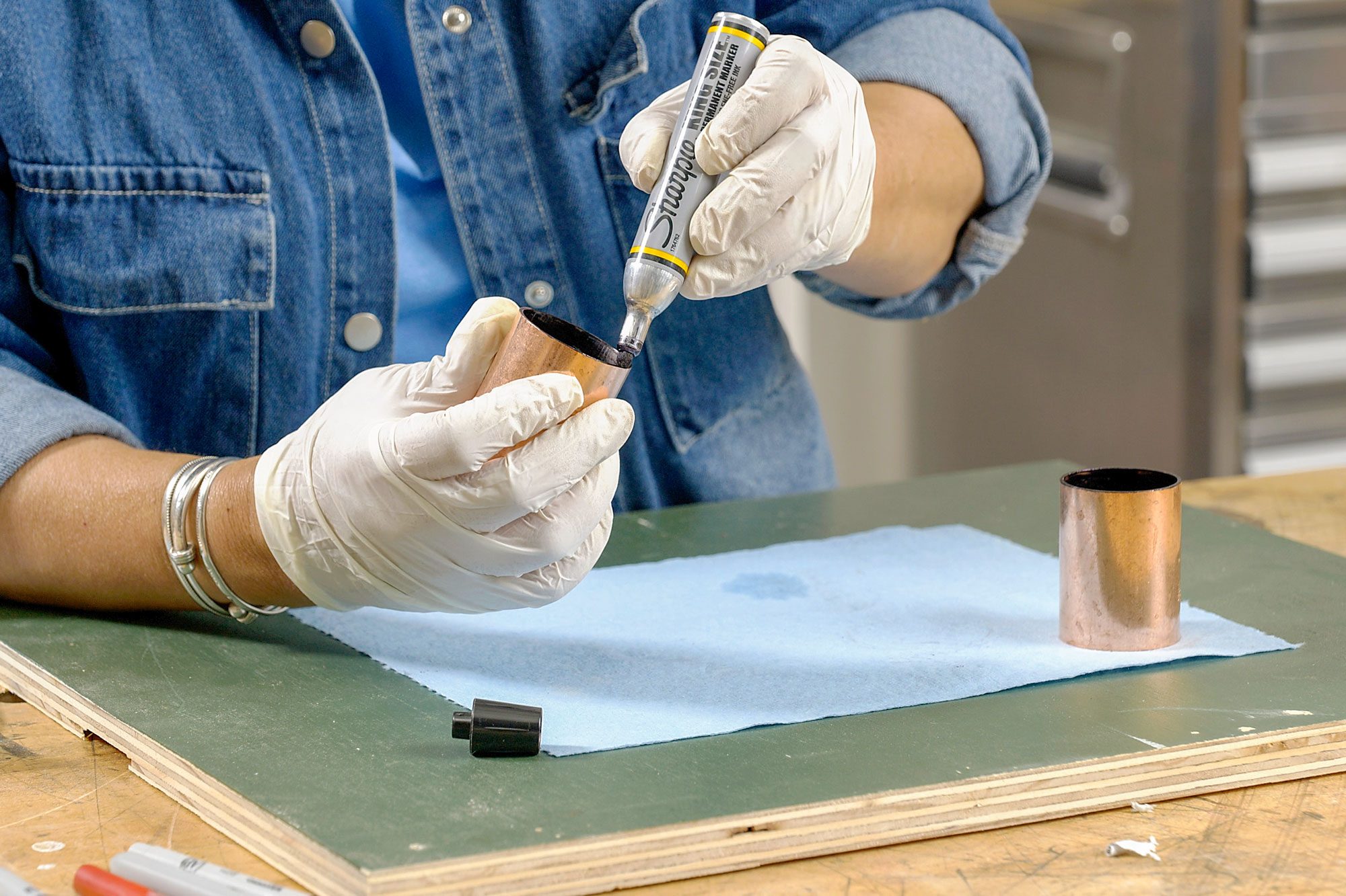 Mask The Inside Of The Copper Pipe